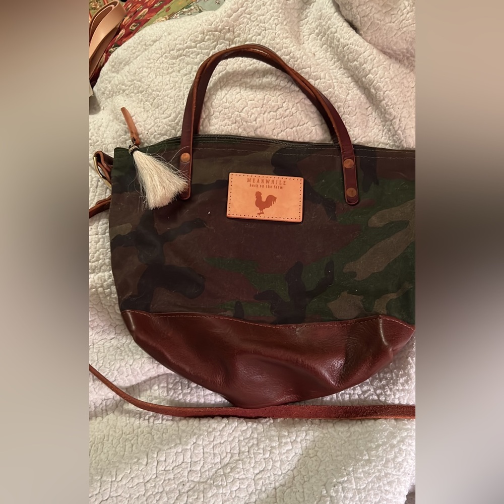Meanwhile Back on the Farm waxed canvas